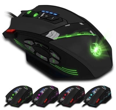Technite Spider High Performance Gaming Muis - Game Muis - Rapid Fire -  Aanpasbare DPI