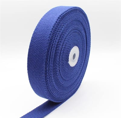 Zware Katoenen Singels - Band Stoffen Riem - Tassen Maken - Hoge Treksterkte - 10 meter - Blauw