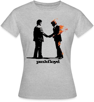 Pink Floyd Album Cover En Logo T-Shirt Dames