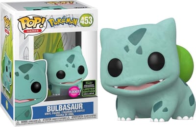 Funko Pop! Games: Pokemon - Bulbasaur (Flocked) (ECCC Shared Exclusive) #853 [7.5/10]