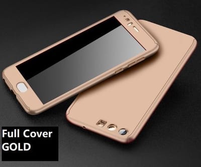 360-graden Frosting Beschermhoesje Set voor Huawei P10 _ Goud