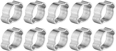 BRENZOOS- Slangklem RVS - Slangklemmen Set 10 Stuks - Slangklemmen Assortiment - Slangklemtang - Dubbele Slangklem - 5-23mm Afmetingen - Slangenklem