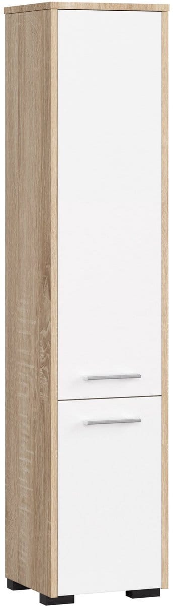 Kolomkast voor Badkamer FIN / AKORD Furniture Factory / Sonoma Eik - Wit / 30 x 140 x 30 cm