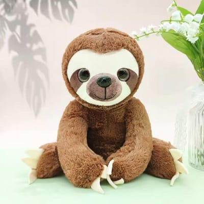 Mooi Luiaard Simulatie Pluche Speelgoed Lange Arm Luiaard Pop Slaapkussen Pluche Speelgoed Kinderen Verjaardagscadeau Schattige Binnenhuisdecoratie 25cm bruin