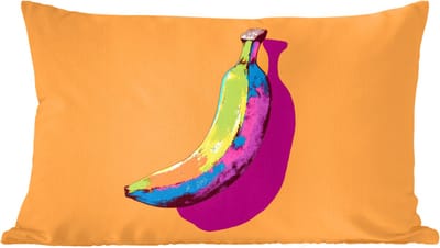 Sierkussens - Kussentjes Woonkamer - 60x40 cm - Felle kleuren - Banaan - popart
