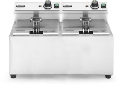 Friteuse professionnelle Mastercook 7kW 230V 2 x 8L - Hendi 207307 230V / 8 L
