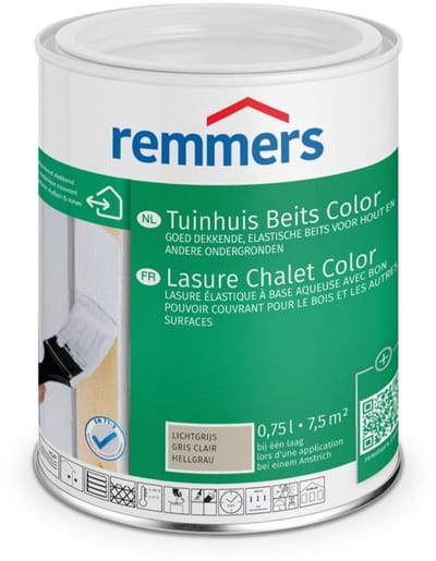 Remmers Tuinhuis Beits Color - Lichtgrijs - 0.75 liter