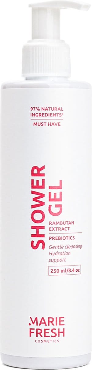 Marie Fresh Cosmetics Must have shower gel - Douchegel mannen - Douchegel vrouw - Bodywash - Rambutan seed extract - Natuurlijke douchegel - Hydraterend - 250 ml