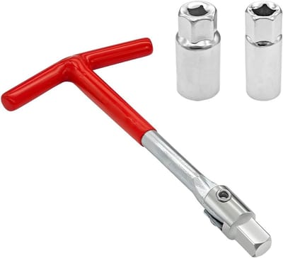Set van 3 Steeksleutels voor Bougies, T-Sleutel voor Bougies, RVS Sleutels voor Auto en Motor Installatie en Demontage