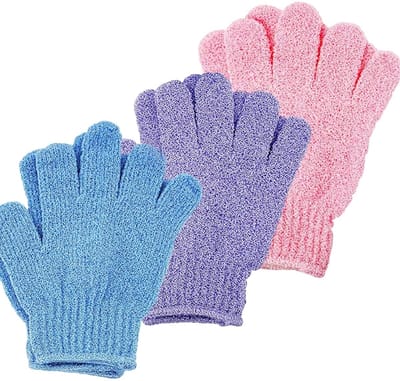 Ynkkvre-Peeling-Handschuhe Set – 3 Stuks – Voor Bad & Douche – Elastisch, Lichaamsmassage & Huidverzorging