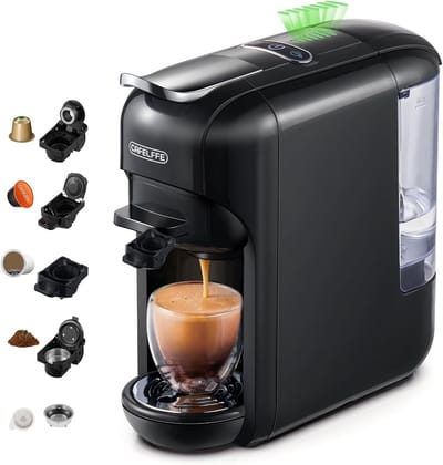 Koffiezetapparaat - Espressomachine - Thuis Koffie Maken - 5-in-1 Compatibel - 600 ml - Zwart