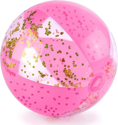 Strandbal Glitter - Opblaasbare Zwembadbal - Zomer Plezier - UV-bestendige Constructie - 406 cm Diameter - Roze