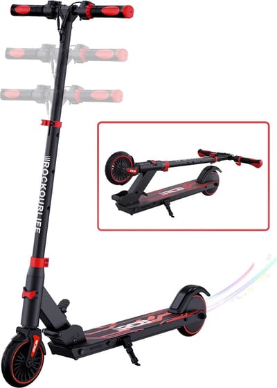 Elektrische Step Kinderen - 20km/u - 250W piek - Tot 80 kg - Voor kinderen en tieners - Rood