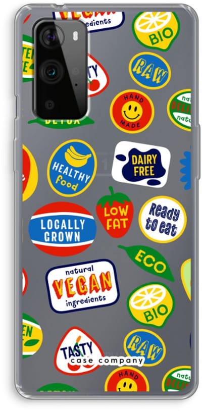 Case Company® - Hoesje geschikt voor OnePlus 9 Pro hoesje - Fruitsticker - Soft Cover Telefoonhoesje - Bescherming aan alle Kanten en Schermrand