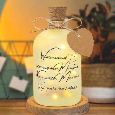 Allecto - Led-flessenlicht - Verlichte fles - Gepersonaliseerd cadeau