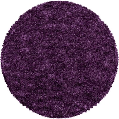 Muratap Pearl soft rond hoogpolig vloerkleed / lila- 200 cm rond