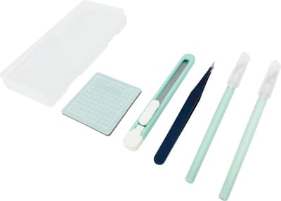 Crafts&Co Hobby Mes Set van 7 Messen - Knutselset DIY - Stanley Mes - Precisie Mes - Snijmat - Groen