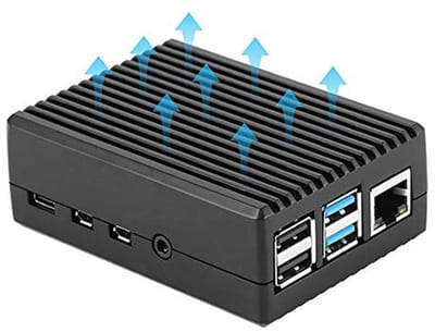 Passieve Aluminium Koelbehuizing voor Raspberry Pi 4 Model B met Koelkolom