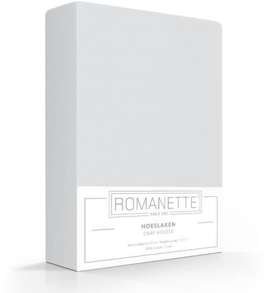 Romanette  Standaard hoeslaken - Maat: 90 x 200 - Katoen - Grijs - Romanette - Maat: 90 x 200