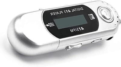 Mini MP3 speler - Draagbare muziekspeler - Muziek luisteren - Automatische uitschakeling - 9.5 cm lang - Zilver