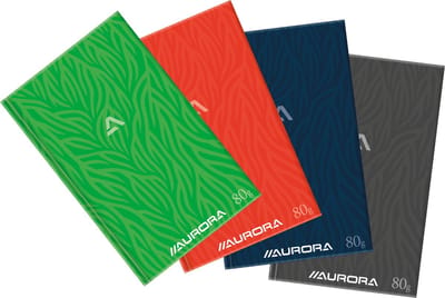 Aurora Luxe en Klassiek Schrift A4plus, hard-cover, genaaid, gelinieerd, pak van 6