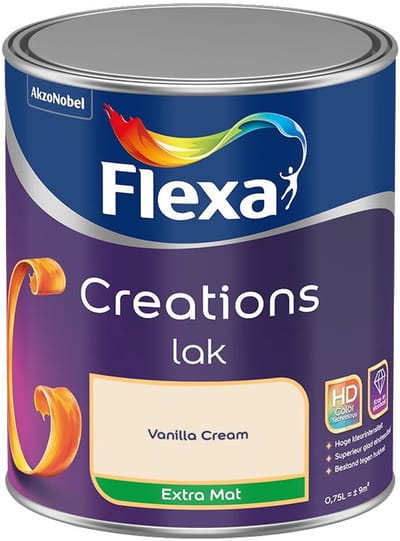 Flexa - Creations Lak Extra Mat - Vanilla Cream - Mengverf - 750 Ml