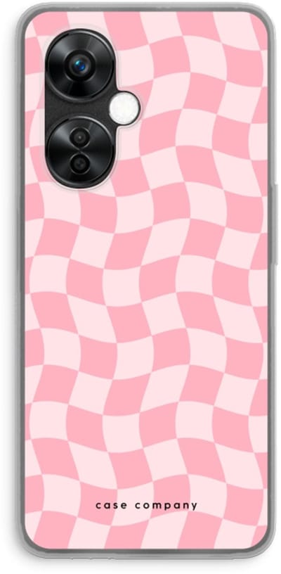 Case Company® - Hoesje geschikt voor OnePlus Nord CE 3 Lite hoesje - Grid Roos - Soft Cover Telefoonhoesje - Bescherming aan alle Kanten en Schermrand