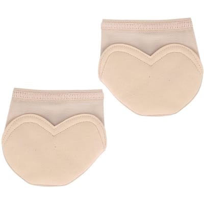 1 Paar Voet T-string 5 Tenen Pootkussen Ballet Dans Voorvoet Halve Beschermende Schoenen (M) M beige