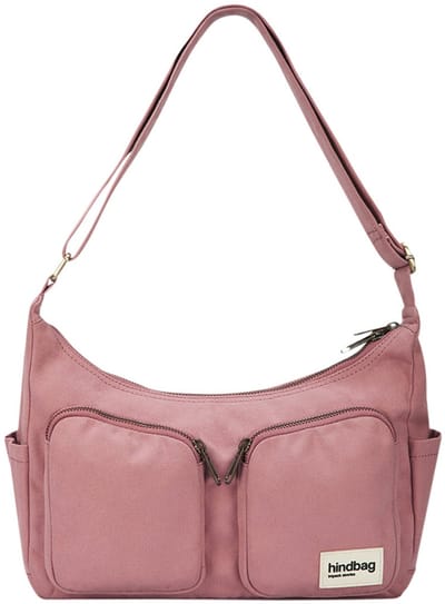 Hindbag schoudertas Emile roze - biologisch katoen