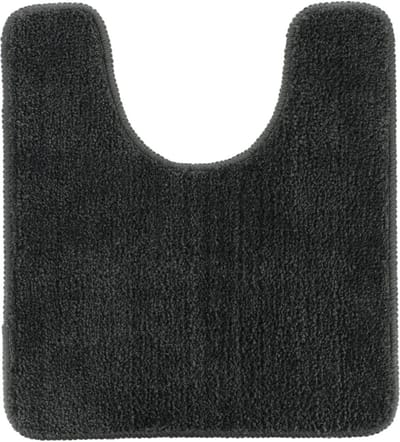 Tendance Toiletmat/wc mat Aquarius - met uitsparing - anti slip - microvezel - antraciet - 45 x 50 cm - badkamer matten