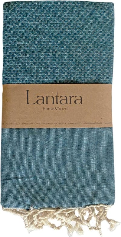 Lantara Hamamdoek Wafel - Petrol Blue - 100x200cm