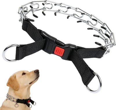 Verstelbare chokeketting voor honden, metalen trainingshalsband voor kleine en middelgrote honden, 3,0 mm x 50 cm, ideaal voor training en controle