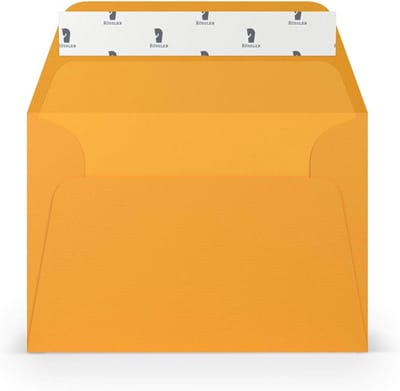 100 C6 Enveloppen Zelfklevend Oker Geribbeld Zonder Venster 100 g/m²