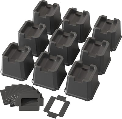 Bedverhogers 3 inch Heavy Duty Set van 9 - Meubelverhogers voor Wielen van Banken, Stoelen, Tafel
