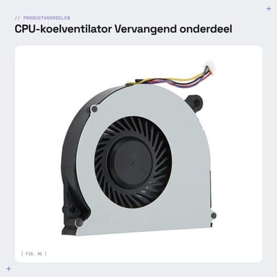CPU-koelventilator - Vervangend onderdeel - Verbetert warmteafvoer - 4-pins aansluiting - Geschikt voor ProBook 640 G1 645 G1 650 G1 655...