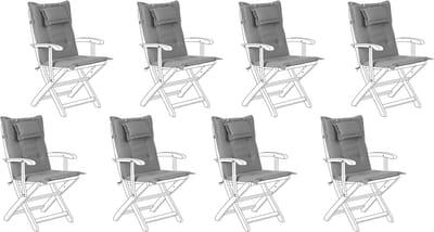 MAUI - Zitkussen set van 8 - Donkergrijs - 40 x 54 cm - Polyester
