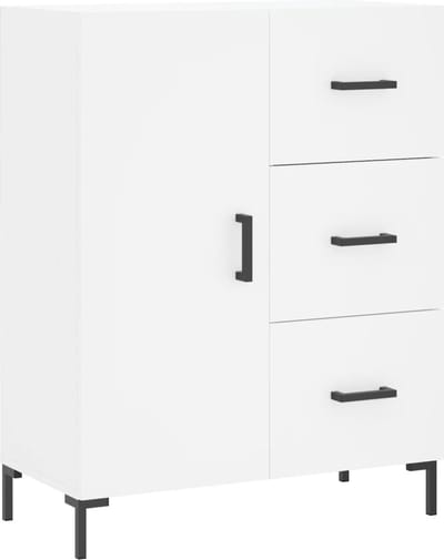 vidaXL - Dressoir - 69,5x34x90 - cm - bewerkt - hout - wit