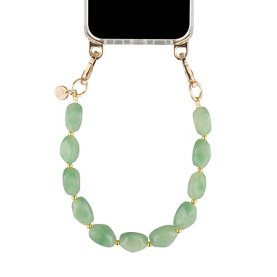 Selencia Universeel Satin Crush Polskoord - Telefoon Ketting - GSM Koord - Mint Green