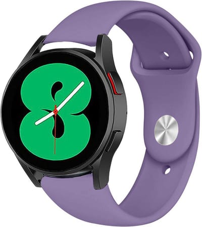 Strap-it Sport horlogebandje - geschikt voor Samsung Galaxy Watch 7 (40 & 44mm) / Galaxy Watch 6 (Classic) / Galaxy Watch 5 / Watch 5 Pro / Watch 4 (Classic) / Watch FE - sport siliconen bandje voor Galaxy Watch 4-5-6 alle varianten - lichtpaars