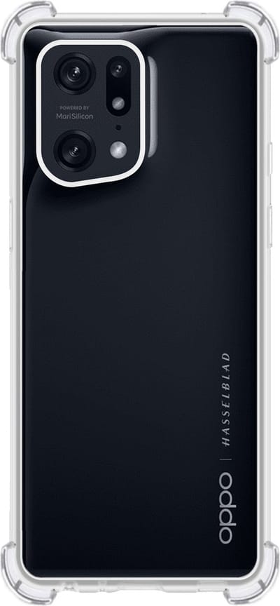 Hoes - Geschikt voor OPPO Find X5 - Sterk & Shockproof - Siliconen Case - Back Cover - Telefoon Hoesje Shock Proof - Transparant