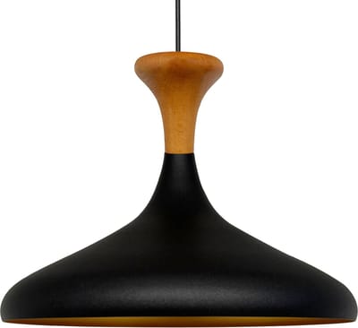 Bamyum Champion Træ Hanger, 35 cm Hanglamp Metaal E27 Scandinavische Zwart Hanglamp
