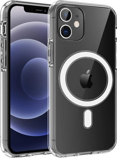 Xtabarya Hoesje Geschikt voor iphone 12 /pro Hoesje Magnetisch met HaloLock Ring , Transparant cover Geschikt voor iPhone 12 /pro - Doorzichtig