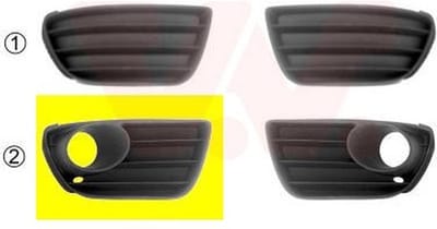 VanWezel 1622594 - Grille prise d'air inférieure droite pour Fiat Punto de 07/2003 à 2012