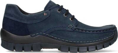Wolky Veterschoenen Fly blauw nubuck