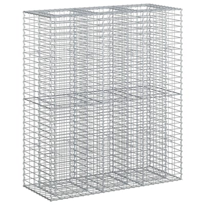 vidaXL - Gabion - verhoogd - bed - 2 - st - 130 - x - 50 - x - 150 - cm - Gegalvaniseerd - staal
