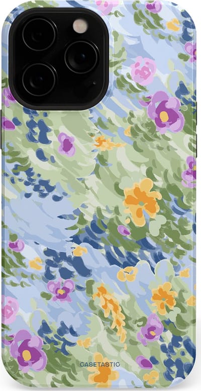 Casetastic Hoesje Geschikt voor Apple iPhone 13 Pro Magsafe - Stijlvolle Beschermende Duo-layer Case - Zonnige Bloemtuin