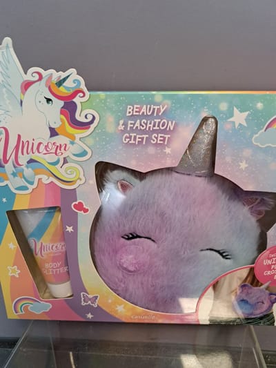 geschenk set kinderen - unicorn - handtas - body glitter - kerst cadeau - verjaardag - leuk geschenk - grappig