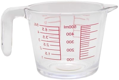 Gerimport Keuken maatbeker/mengbeker - glas - transparant - 500 ml - schenktuit