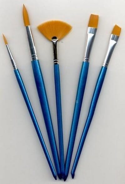 Penselen Assortiment - Verschillende maten - 5 Stuks