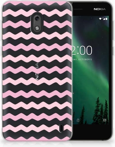 Nokia 2 TPU bumper Waves Roze